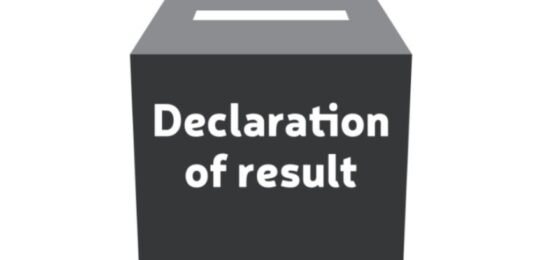 Declaration of Result of Poll